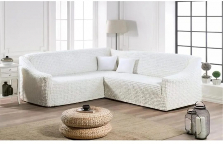 Husa Creponata Fara Volane Pentru Coltar - Selecteaza Culoarea Dorita [2]