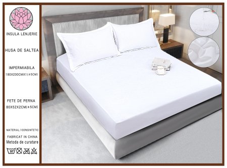 Huse Impermeabile 180x200cm - Husa Impermeabila 180x200cm - Alb