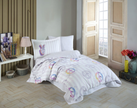 LENJERII 1 PERSOANA - Lenjerie De Pat Bumbac 100% Poplin 1 Persoana - Peace