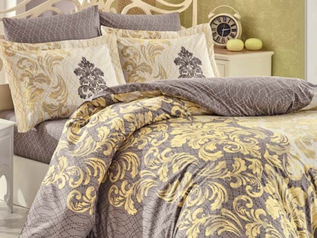Bumbac 100% Poplin Hobby - Lenjerie De Pat Bumbac 100% Poplin HOBBY - Royal Yellow