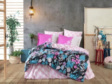 Bumbac 100% Poplin Hobby - Lenjerie De Pat Bumbac 100% Poplin HOBBY - Pink