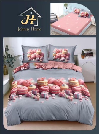 LENJERII DE PAT - Lenjerie De Pat Bumbac Satinat Cu Elastic - Dulciuri Si Cadouri