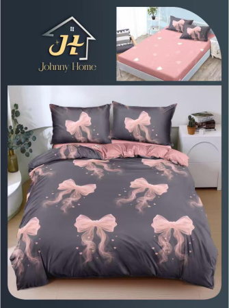 Bumbac Satinat Superior - Lenjerie De Pat Bumbac Satinat Cu Elastic - Fundite Roz