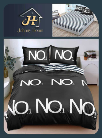 LENJERII DE PAT - Lenjerie De Pat Bumbac Satinat Cu Elastic - Number One No 1