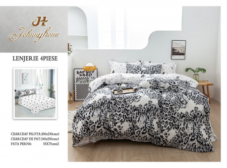 Bumbac Satinat Superior - Lenjerie De Pat Bumbac Satinat Superior - Animal Print