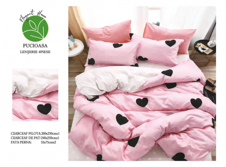 Cearceaf normal - Lenjerie De Pat Bumbac Satinat Superior - Pink