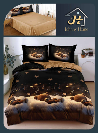 Bumbac Satinat Superior - Lenjerie De Pat Bumbac Satinat Superior - Ursuletul Pe Norisori