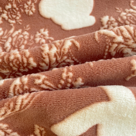 Lenjerie De Pat Cocolino 4 Piese Cu Cearceaf Pat Mare - Caramiziu Cu Iepurasi [13]