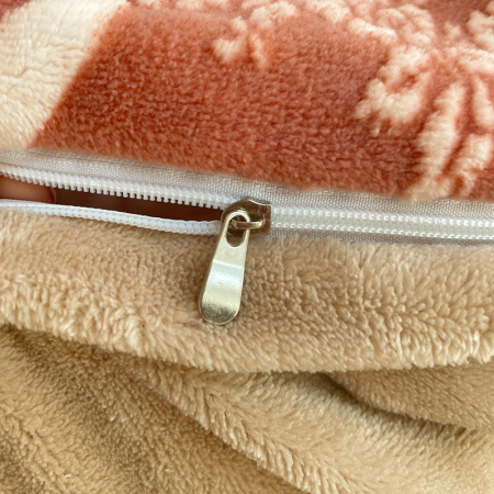 Lenjerie De Pat Cocolino 4 Piese Cu Cearceaf Pat Mare - Caramiziu Cu Iepurasi [10]