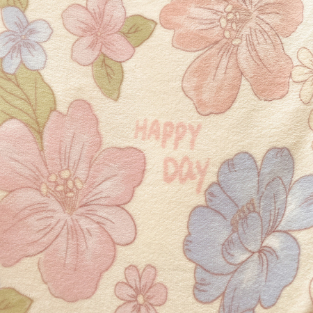 Lenjerie De Pat Cocolino 4 Piese Cu Cearceaf Pat Mare - Roz Cu Flori Pastel [4]