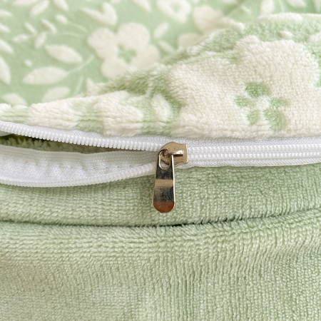 Lenjerie De Pat Cocolino 4 Piese Cu Cearceaf Pat Mare - Verde Menta Cu Flori [20]