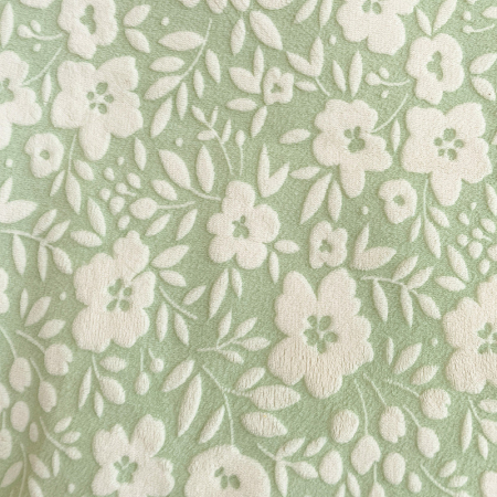 Lenjerie De Pat Cocolino 4 Piese Cu Cearceaf Pat Mare - Verde Menta Cu Flori [19]