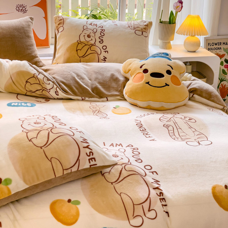 Lenjerie De Pat Cocolino 4 Piese Cu Cearceaf Pat Mare - Winnie The Pooh [7]