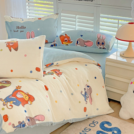 Lenjerie De Pat Cocolino 4 Piese Cu Cearceaf Pat Mare - Zootropolis [13]