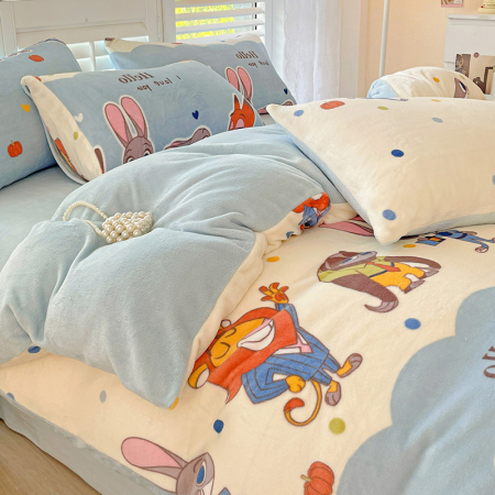 Lenjerie De Pat Cocolino 4 Piese Cu Cearceaf Pat Mare - Zootropolis [9]