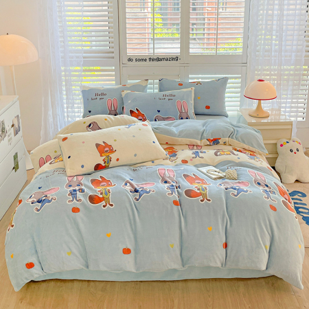 Lenjerie De Pat Cocolino 4 Piese Cu Cearceaf Pat Mare - Zootropolis [5]