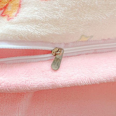 Lenjerie De Pat Cocolino 4 Piese Cu Elastic - Roz Cu Fundite Colorate [18]