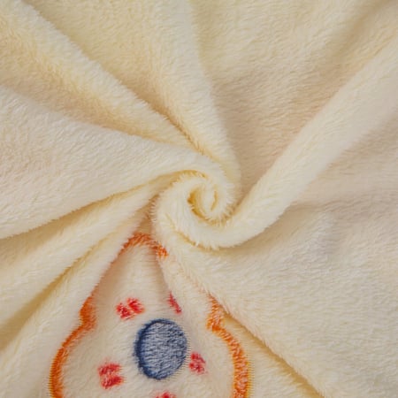 Lenjerie De Pat Cocolino 4 Piese Cu Elastic - Crem Cu Floricele [3]