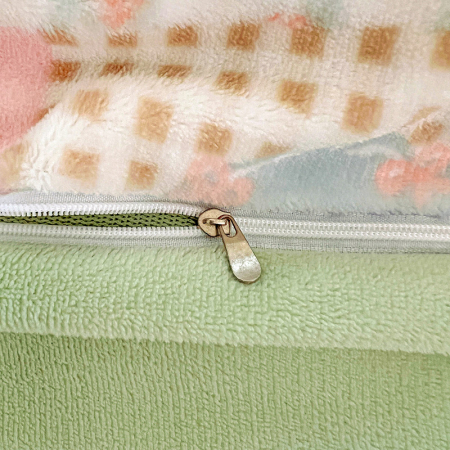 Lenjerie De Pat Cocolino 4 Piese Cu Elastic - Verde Cu Patratele [17]