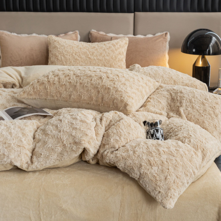 Lenjerii De Pat Cocolino - Lenjerie De Pat Cocolino 4 Piese Trandafiri - Crem