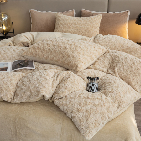 Lenjerie De Pat Cocolino 4 Piese Trandafiri - Crem [4]