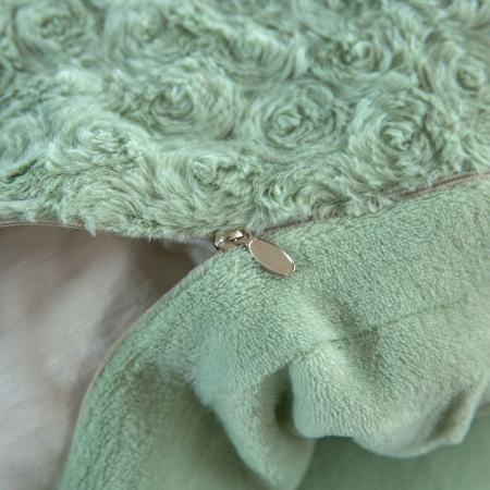 Lenjerie De Pat Cocolino 4 Piese Trandafiri - Verde Deschis [7]