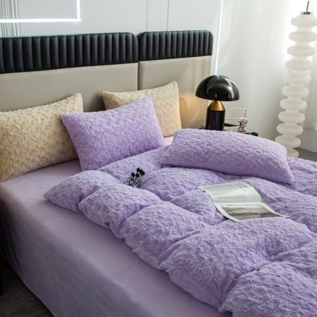 Lenjerie De Pat Cocolino 4 Piese Trandafiri - Lila [1]