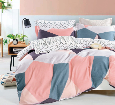 Bumbac 100% - Lenjerie De Pat Din Bumbac 100% - Abstract Multicolor