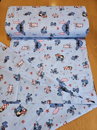 Lenjerie De Pat Din Bumbac 100% Ranforce King Size - Stitch Si Lilo La Joaca [4]