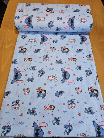 Lenjerie De Pat Din Bumbac 100% Ranforce Pat Dublu - Stitch Si Lilo La Joaca [5]