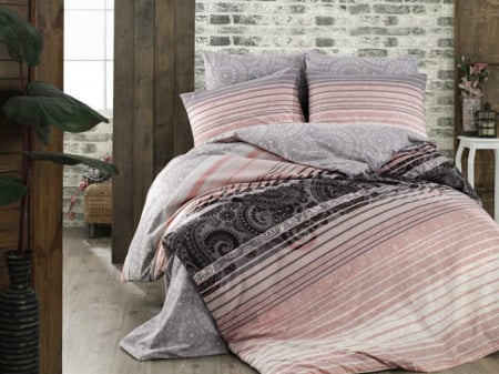 LENJERII DE PAT - Lenjerie De Pat Din Bumbac 100% Ranforce - Pink/Purple