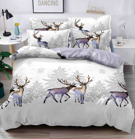 LENJERII 1 PERSOANA - Lenjerie De Pat Din Finet 1 Persoana - Purple Reindeer