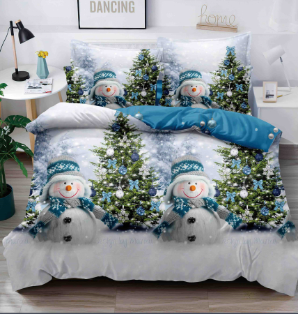 LENJERII 1 PERSOANA - Lenjerie De Pat Din Finet 1 Persoana - Sweet Snow Man