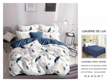 Cearceaf normal - Lenjerie De Pat Din Finet Satinat - Pene