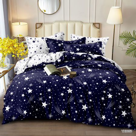 LENJERII 1 PERSOANA - Lenjerie De Pat Finet 1 Persoana - Bleumarin Cu Stele