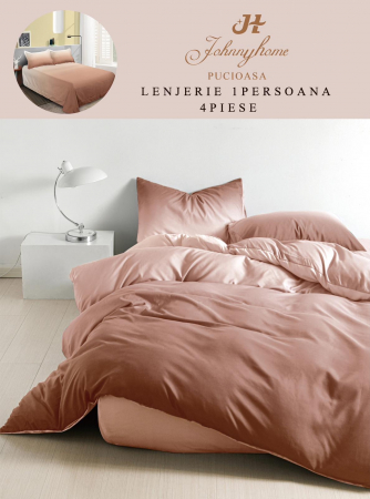Lenjerii Bumbac Tip Finet - 1 Persoana - Lenjerie De Pat Finet 1 Persoana - Caramiziu Degrade
