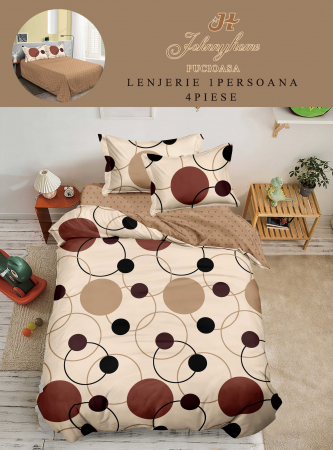Lenjerii Bumbac Tip Finet - 1 Persoana - Lenjerie De Pat Finet 1 Persoana - Cercuri