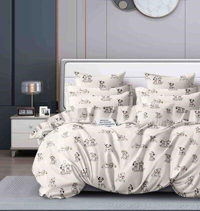 Lenjerii Bumbac Tip Finet - 1 Persoana - Lenjerie De Pat Finet 1 Persoana - Dalmatieni