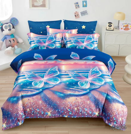 Cearceaf normal - Lenjerie De Pat Finet 1 Persoana Imprimeu Animat - Fluturas Magic