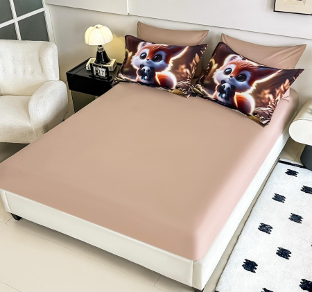 Lenjerie De Pat Finet 4 Piese Cu Elastic 5D 1 Persoana - Vulpita Dragalasa [1]