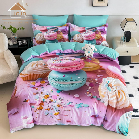 Lenjerie De Pat Finet 6 Piese Cu Elastic 5D - Macarons Si Briose [3]