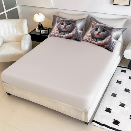 Lenjerie De Pat Finet 6 Piese Cu Elastic 5D - Pisicuta Invelita [1]