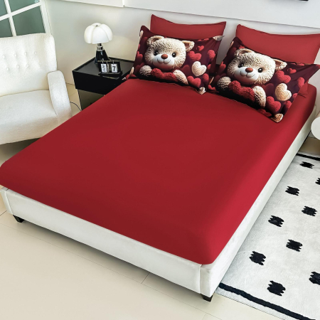 Lenjerie De Pat Finet 6 Piese Cu Elastic 5D - Ursuletul Indragostit [1]