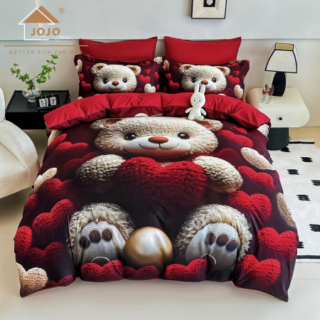 Lenjerie De Pat Finet 6 Piese Cu Elastic 5D - Ursuletul Indragostit [3]