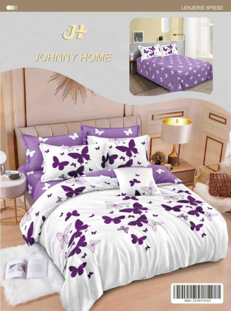 Cearceaf normal - Lenjerie De Pat Finet - Alba Cu Fluturi