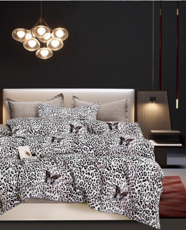 Bumbac Tip Finet 6 Piese - Lenjerie De Pat Finet - Animal Print Si Fluturi