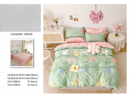 Bumbac Tip Finet 6 Piese - Lenjerie De Pat Finet - Beautiful