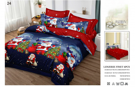 Lenjerie De Pat Finet Craciun - Happy Santa [2]