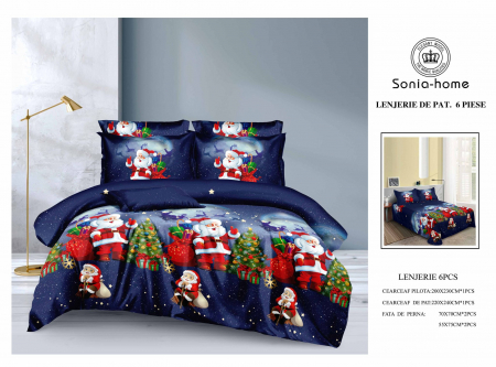 LENJERII DE PAT - Lenjerie De Pat Finet Craciun - Happy Santa