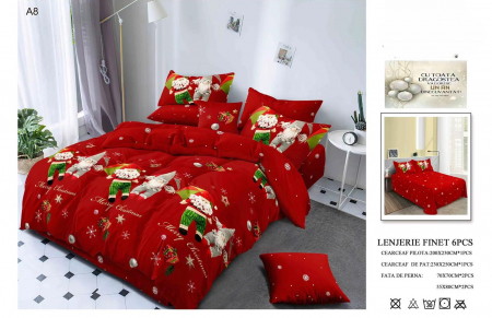 PRODUSE PENTRU CRACIUN - Lenjerie De Pat Finet Craciun - Papusele De Craciun